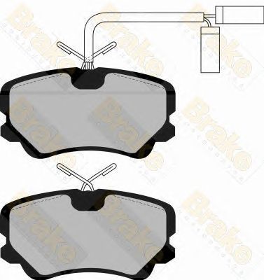 BRAKE ENGINEERING pa489 -  Комплект тормозных колодок, дисковый тормоз
